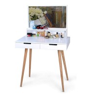 Big white makeup bedroom dressing table table desk with drawer and mirror jewelry