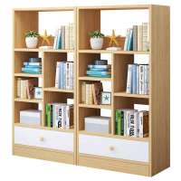 Wooden 2,3 Drawers Bookshelf Unit Cabinet Storage Solid Shelf Storage Design Book Shelves Bookcase