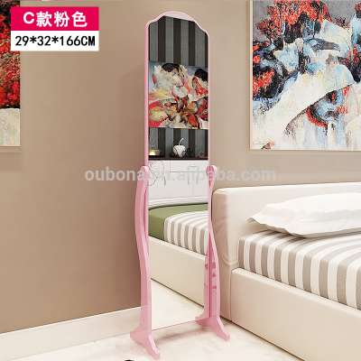 Modern Floor Swing Mirror Home Bedroom Store MDF Frame & Stand Full Body Length