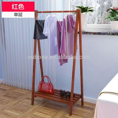 Clothes Rack Rail Coat Stand Shoe Rack Display Garment Shelves Hooks Wheels Wood