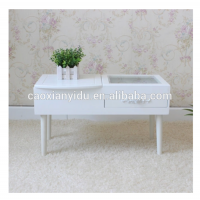 Small Window Table Wooden Dresser White Color Mini Dresser European Style Wood Makeup Table With Mirror 60*30*35cm T15-523C