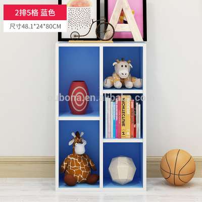 irregular 5 Shelf Bookcase Wooden Storage Shelving Book Furniture Wide Bookshelf