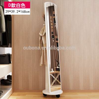 Modern Floor pulley Mirror Home Bedroom Store MDF Frame & Stand Full Body Length