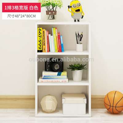 Wooden 3 Tiers Bookcase Shelf Cube Storage Shelf Display Bookshelves